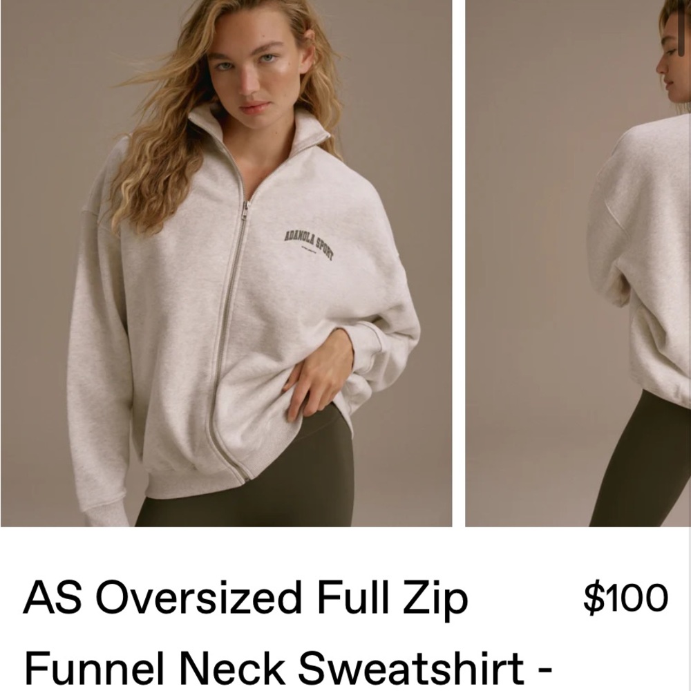 Adanola Cream Funnel Neck Sweatshirt